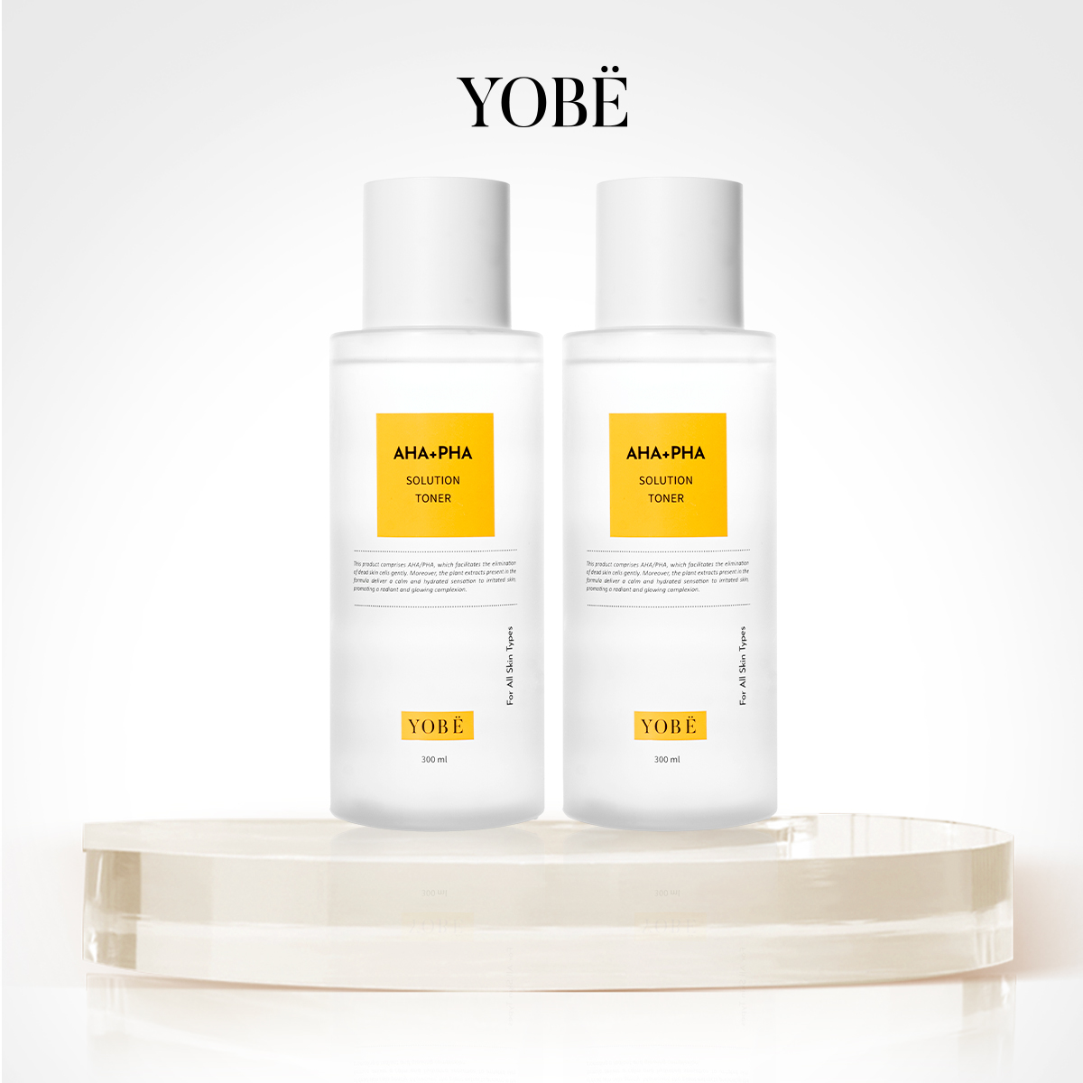 Combo 2 Toner AHA/PHA Cân Bằng pH & Làm Sạch Sâu Yobe 300mL