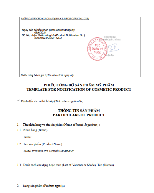 Dầu Xả Phục Hồi Bóng Mượt Tóc YOBE Premium Pro-Growth Conditioner 500mL