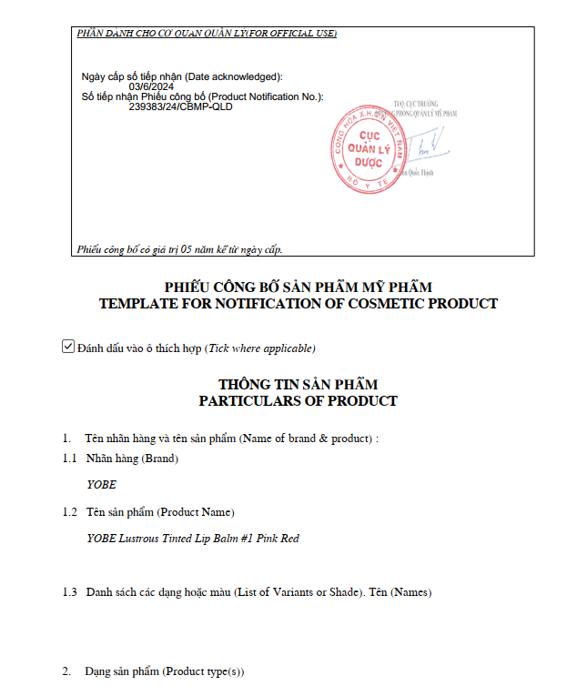 Son Dưỡng Ẩm Căng Mọng Môi Có Màu YOBE Lustrous Tinted Lip Balm