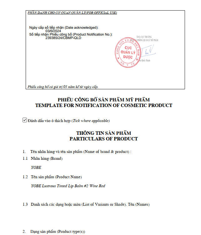 Son Dưỡng Ẩm Căng Mọng Môi Có Màu YOBE Lustrous Tinted Lip Balm