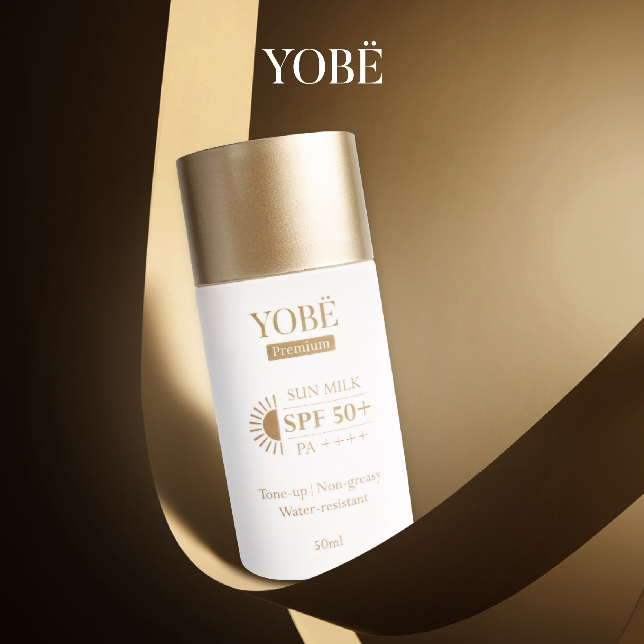 Sữa Chống Nắng Phổ Rộng Nâng Tông Căng Bóng Da YOBE SPF50+ PA++++ 50mL