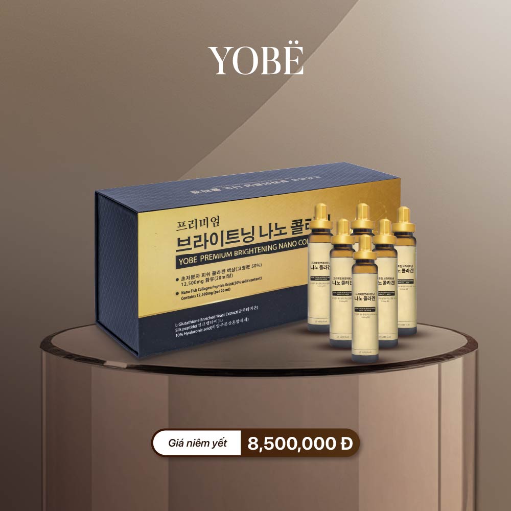 Combo 3 Hộp Collagen Thuỷ Phân Nano Trắng Da Cao Cấp Yobe (20mL*10 chai)