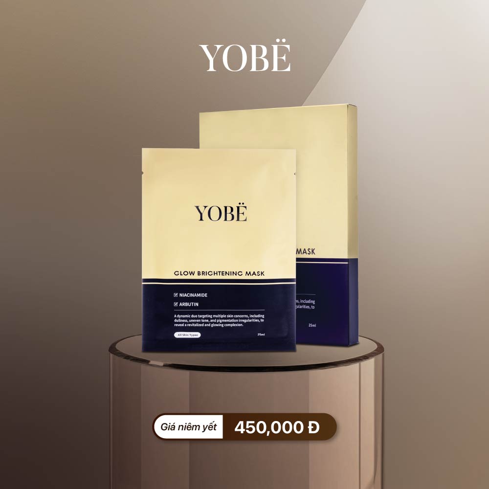 Mặt Nạ Dưỡng Trắng Da YOBE Glow Brightening Mask (5 miếng/hộp)