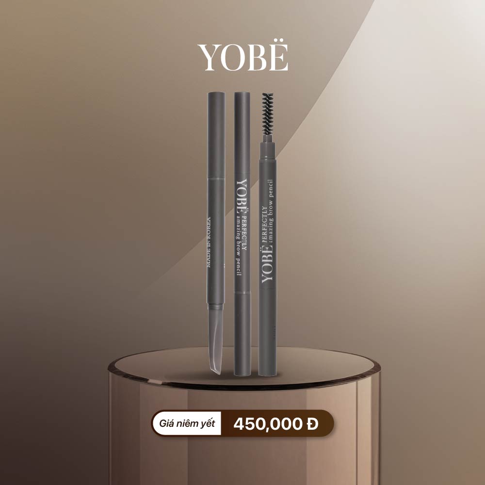 Chì Kẻ Mày 2 Đầu YOBE #Xám Đen (Dark Grey)