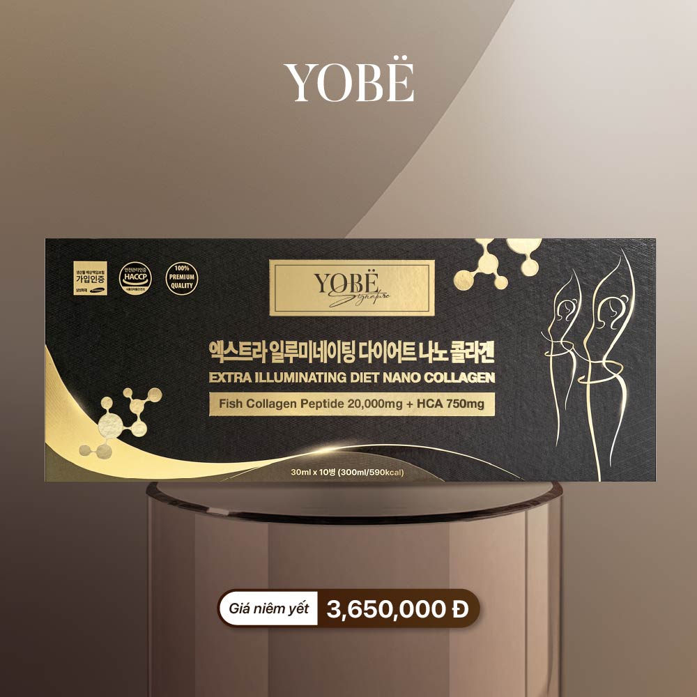 Collagen Thuỷ Phân Nano Diet Hỗ Trợ Giảm Cân & Trắng Da Cao Cấp 20,000mg (10 chai/hộp)