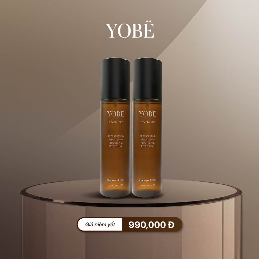 Combo 2 Xịt Dưỡng Tế bào Gốc Căng Bóng Tái Tạo Da Yobe 120mL