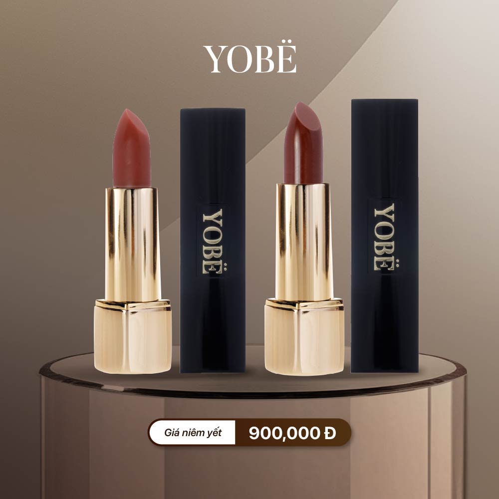 Combo 02 Son Dưỡng Ẩm Căng Mọng Môi Có Màu YOBE Lustrous Tinted Lip Balm (#Màu Đỏ Hồng + #Màu Đỏ Rượu)