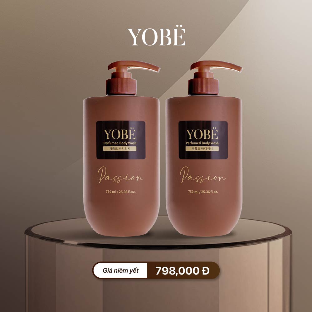 Combo 02 Sữa Tắm Nước Hoa Dưỡng Ẩm Da YOBE Passion Perfumed Body Wash 750ml
