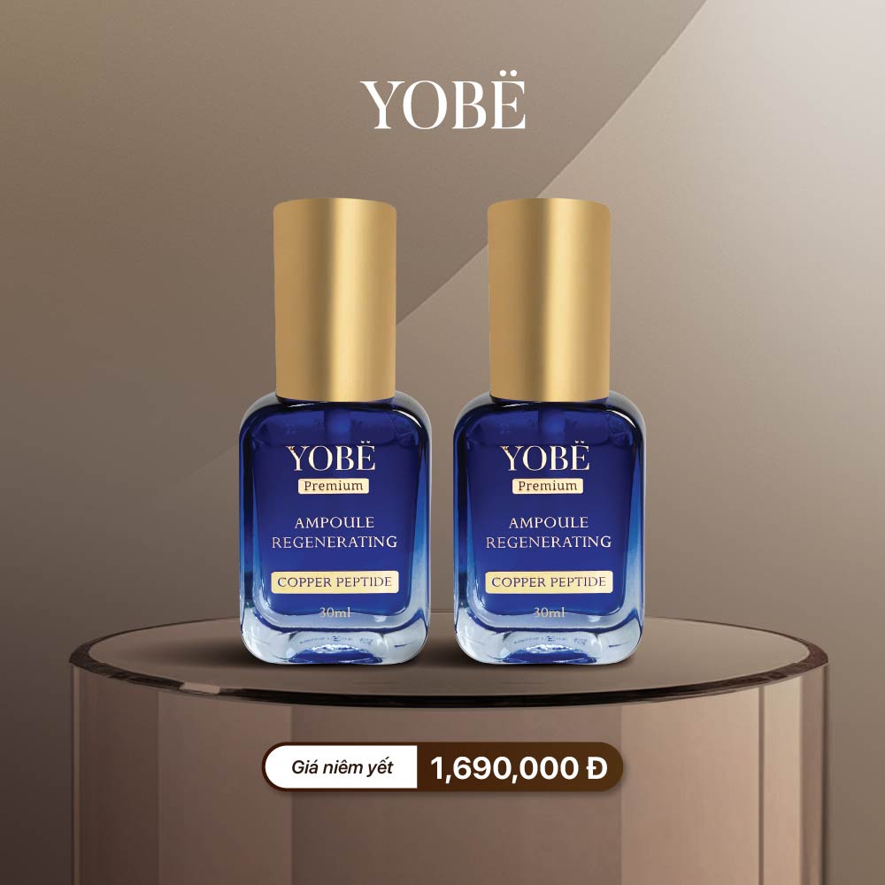 Combo 02 Tinh Chất Copper Peptide Tái Tạo Phục Hồi Và Căng Bóng Da Chuyên Sâu YOBE 30mL