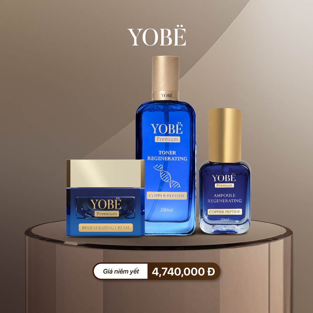 Bộ Dưỡng Tái Sinh - Căng Bóng - Ngăn Ngừa Nám Copper Peptide Yobe 