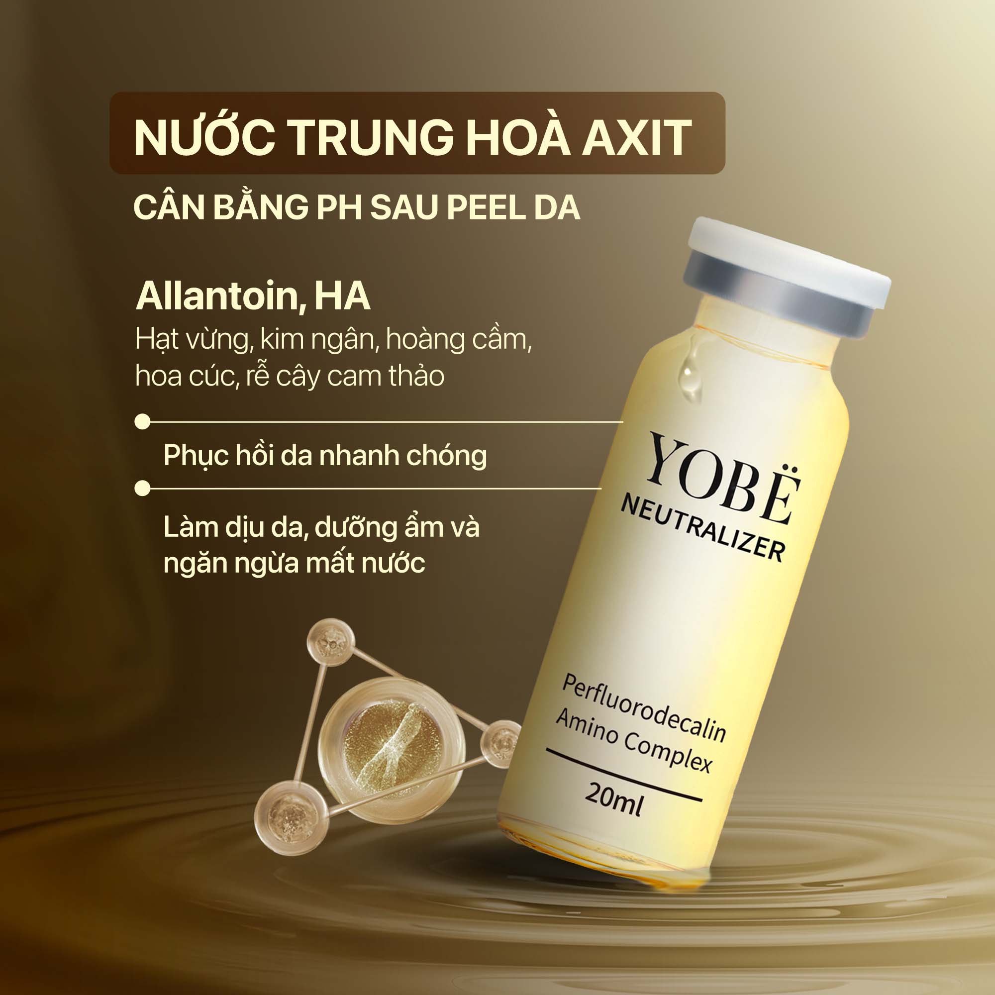 Nước Trung Hoà Axit & Cân Bằng pH Sau Peel Da Yobe 20mL