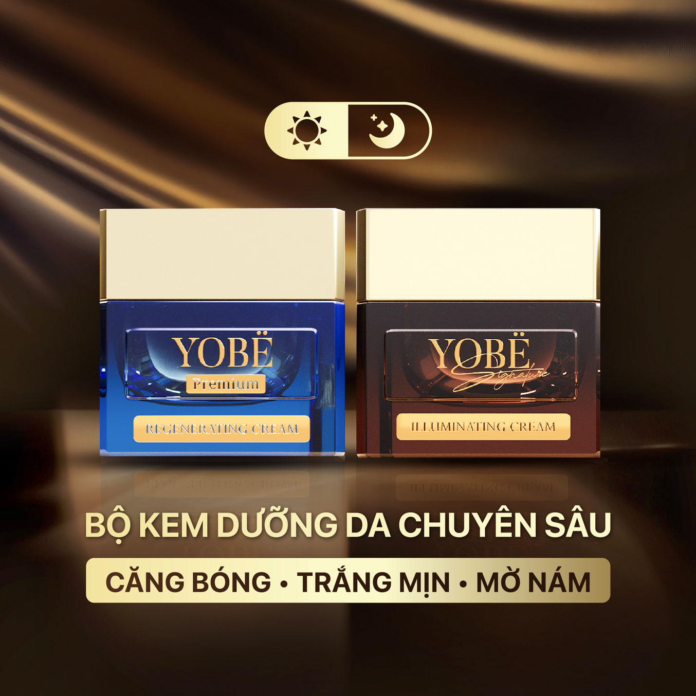 Set Kem Dưỡng Tái Sinh Làn Da - Căng bóng - Trắng mịn - Mờ Nám YOBE