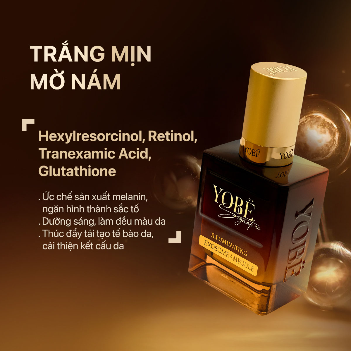 Tinh Chất Dưỡng Trắng Da Và Mờ Nám Chuyên Sâu Yobe Signature 60mL